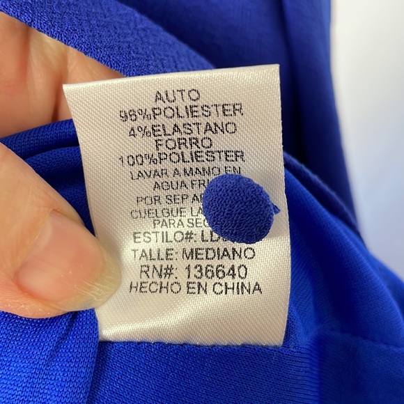 Lulu's Blue Fit and Flare Sleeveless Dress with Open Back - Size Medium - Picture 17 of 17